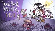 Wilson alongside other characters in a promo image for the release of Don't Starve Together on Playstation.