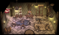 The interior of a The Boar's Tusk Weapon Shop.