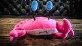 A limited edition Pink Crabbit plush.