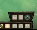 The inventory display while rowing/sailing.