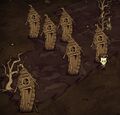 A cluster of Rundown Houses found in a Marsh biome.