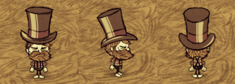 Woodie wearing a Top Hat.