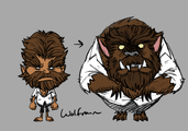 Woodie's wolfman unrelised skin (the first in a possible "Movie Monster" themed set of skins).