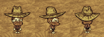Woodie wearing a Straw Hat.