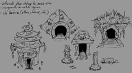 Concept art of the Ancient Pig Ruins entrance from Rhymes with Play #237.