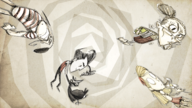 Wilson in a loading screen for Don't Starve Together.