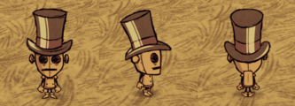 WX-78 wearing a Top Hat.