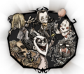 A group portrait of Wilson, Willow, Wendy, WX-78, Wes, and Webber's Hallowed Nights set found next to the option to purchase the skin set.