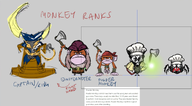 Concept art of Powder Monkey shown in Rhymes With Play stream.