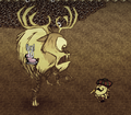 Wolfgang using a Spider Gland on Deerclops.