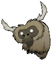 Animation of a Beefalo being carried on the side.