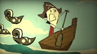 Wilson fleeing from Stink Rays in the early access trailer for Shipwrecked.