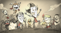 WX-78 alongside other characters in a promo image for Don't Starve Together.