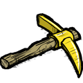 Original HD Opulent Pickaxe icon from Bonus Materials from CD Don't Starve.