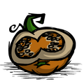 Original HD pumpkin cooked icon from Bonus Materials from CD Don't Starve.