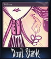 Willow's Steam trading card for Don't Starve.