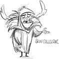 Sketch of the Curio Collector (then named Skin Collector) from the tumblr of Jeff Agala, an artist who works on the game.