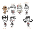 Concept art of Wolfgang and other characters.