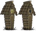 Unused side model of pig house from Don't Starve Beta files