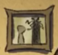 Closeup of the Shadow Watcher photo in Witherstone's apartment in C'est La Vie.