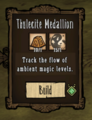 When crafting with the Construction Amulet equipped, an icon appears next to the "Build" button.