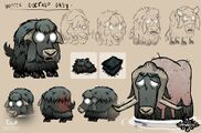 Concept art from 2016 of a Water Beefalo.