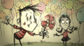 Wes and Willow in a promo image for Don't Starve Together.