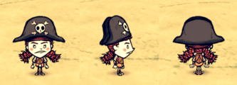 Wigfrid wearing a Pirate Hat.