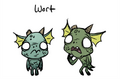 Concept art of Wurt shown during Rhymes With Play #263.
