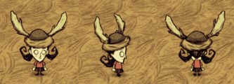 Willow wearing a Beefalo Hat.
