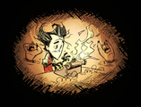Wilson with a flaming typewriter in a secret image from the official website.