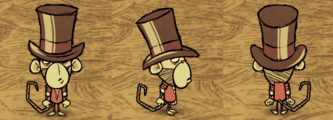 威尔伯穿戴绅士高帽。