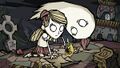 A promotional image for Don't Starve: Newhome featuring Wendy and Abigail.