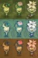 The old design of Wormwood's blooming stages.