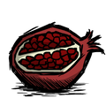 Original HD Cooked Pomegranate icon from Bonus Materials from CD Don't Starve.