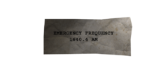 Emergency Frequency Note
