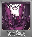 Maxwell's foil Steam Trading Card for Don't Starve.