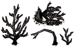 A diseased Sapling in Don't Starve Together.