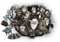 A group portrait of the entire The Victorian skin set.