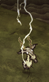 A Volt Goat getting charged by lightning.