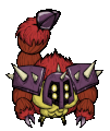 The idle animation of a Scorpeon.