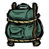 Spiffy Rucksack A rustic rucksack in a 'subaqueous megafauna green' color. Xem trong game