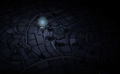 A lightless Nightmare Light in the Ruins with Nightmare Fuel dropped from Shadow Creatures.
