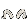 Complimentary Formal Horns Horns that evoke the feeling of a twirled mustache. Xem trong game
