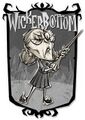 An image of Wickerbottom in an unidentified upcoming skin (Possibly a "witch" or a "teacher") found in the game's files.