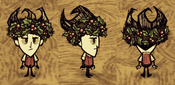 Wilson wearing a Holly Wreath