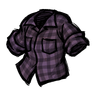 Common Lumberjack Shirt Well, it's not buckskin but it's still skookum. It's 'tentacle purple' colored with no foofaraw. See ingame