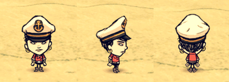 瓦拉尼戴着船长帽。