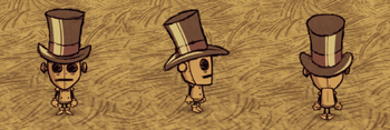 機器人穿戴紳士高帽。