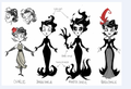 A reference sheet of Charlie's various forms shown during Rhymes with Play episode 90.